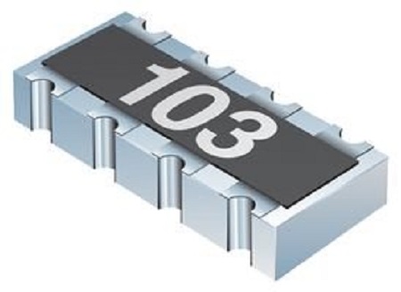 Bourns, CAY16 49.9 Ω 1 % ISOL Resistor Array, 4 Resistors, 0.25 W total, 1206, Convex