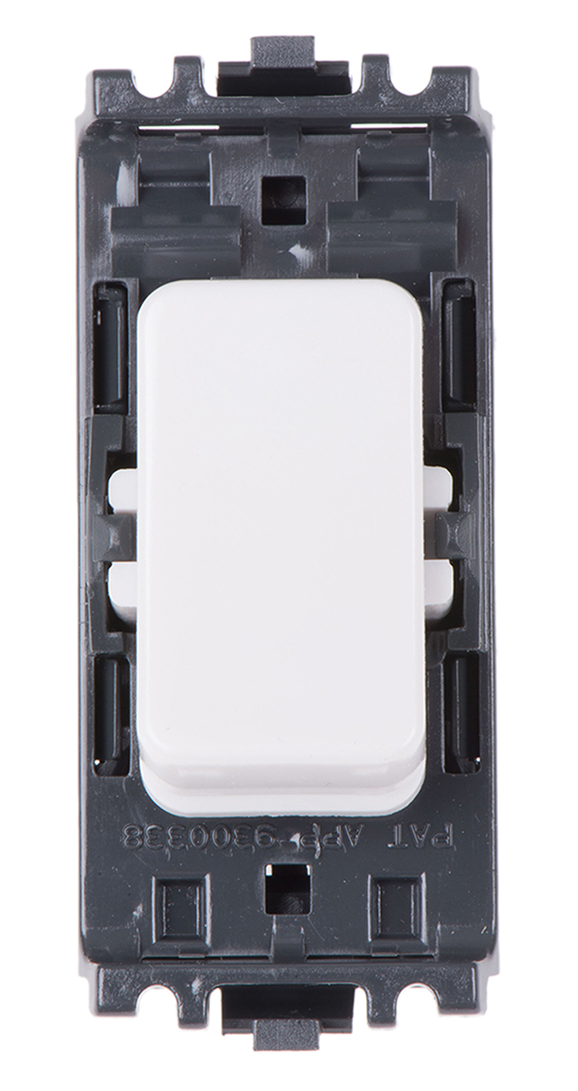 56896-blk MK Electric 1 Way Black Rocker Switch Grid Module 20A, Grid Plus Series