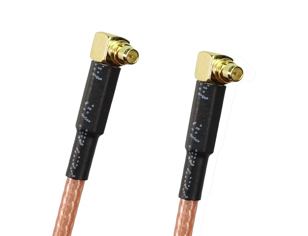 RF Solutions CBA Series, 200 mm, RG174 Coaxial Cable Assembly 50 Ω, Black, Terminated