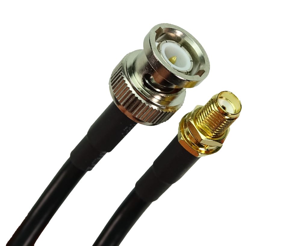 RF Solutions CBA Series Coaxial Cable Assembly Female SMA to Male BNC, 200 mm 50 Ω