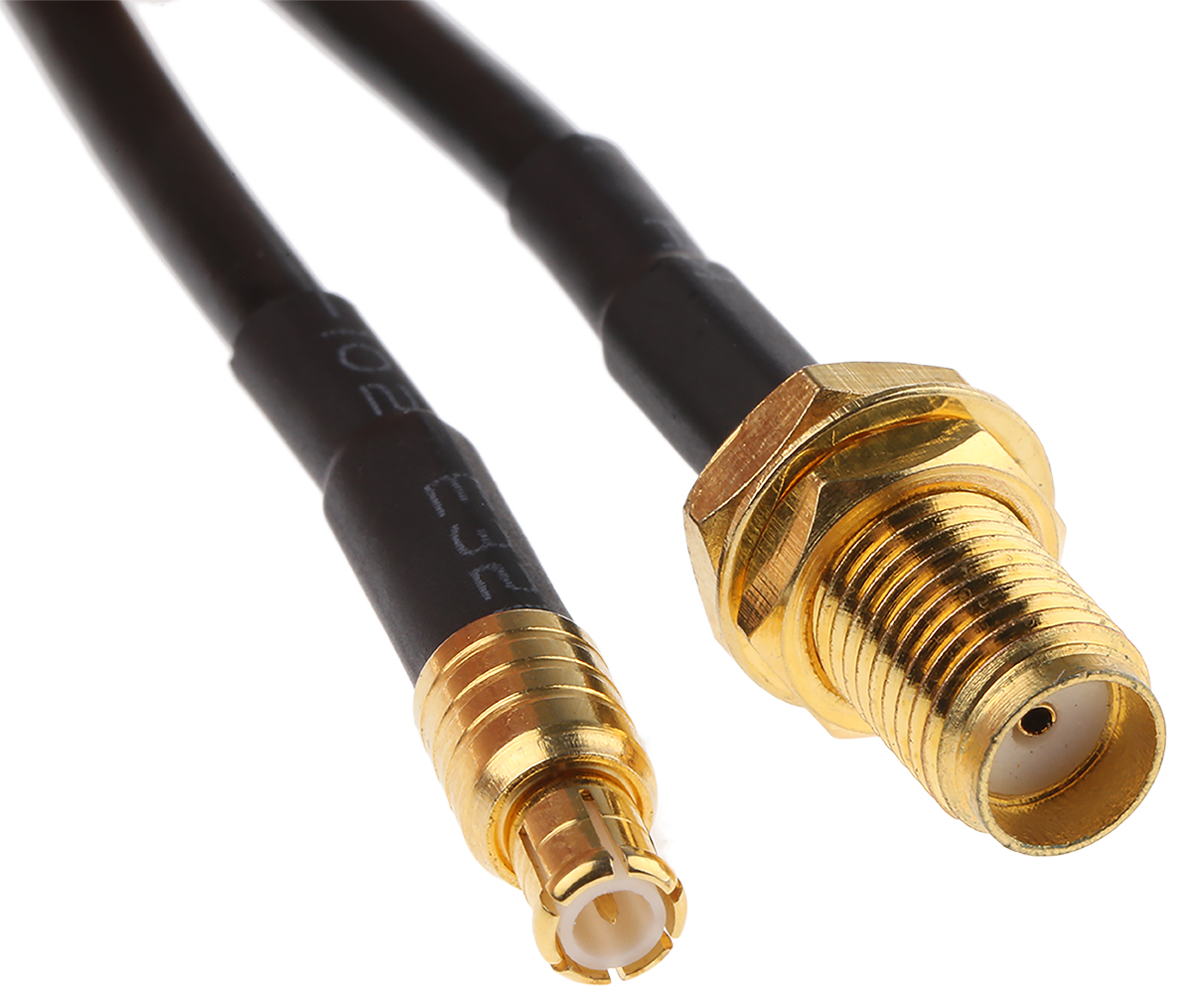 RF Solutions CBA Series Coaxial Cable Female SMA to Male MCX, 200 mm 50 Ω