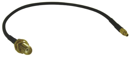 RF Solutions CBA Series Coaxial Cable Female Straight to Male MMCX, 200 mm 50 Ω