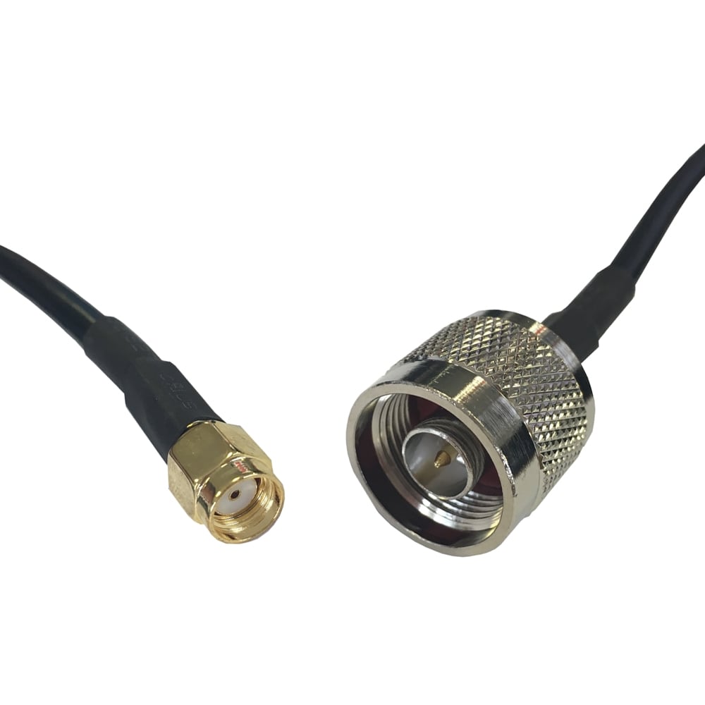 RF Solutions CBA Series Coaxial Cable Male Type N to Male SMA, 1 m 50 Ω