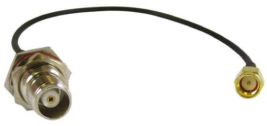 RF Solutions CBA Series Coaxial Cable Female Straight to Male Straight, 200 mm 50 Ω