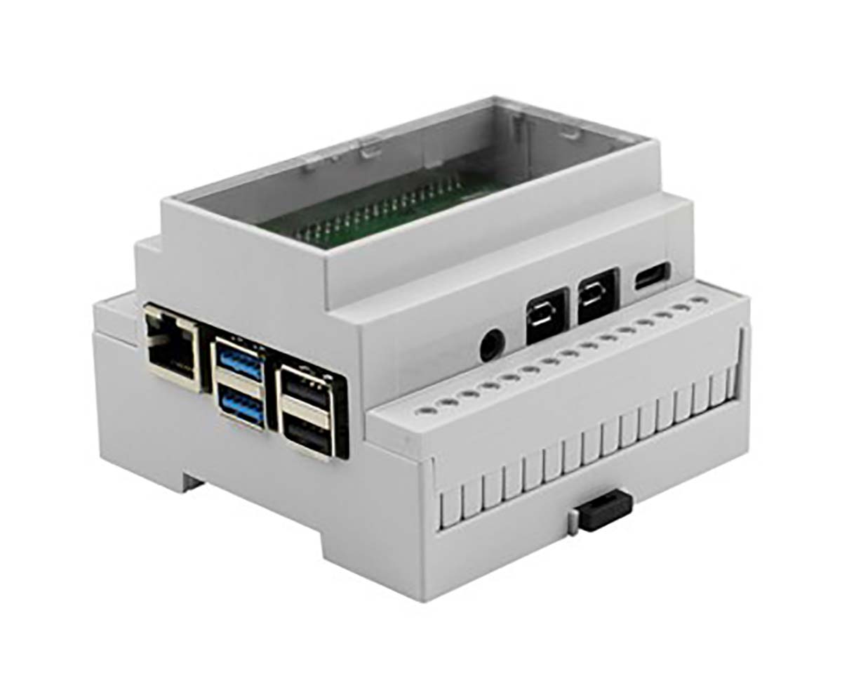 CAMDENBOSS Development Board Case CBRPI-DR-4-GRY for Raspberry Pi 4B, Grey