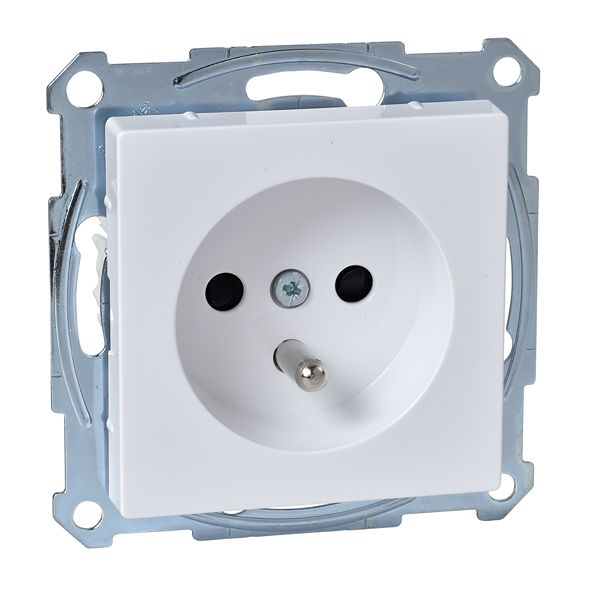Schneider Electric System M White Plug Socket, 2P + E Poles, 16A