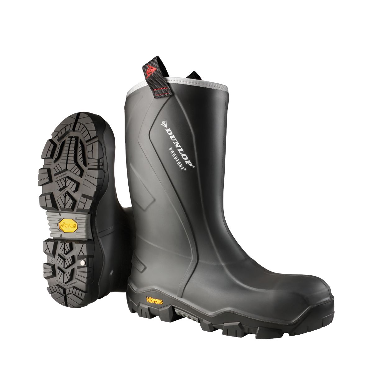 Dunlop Purofort Black Steel Toe Capped Unisex Safety Boots 11, EU 46 EN ISO 20345:2022