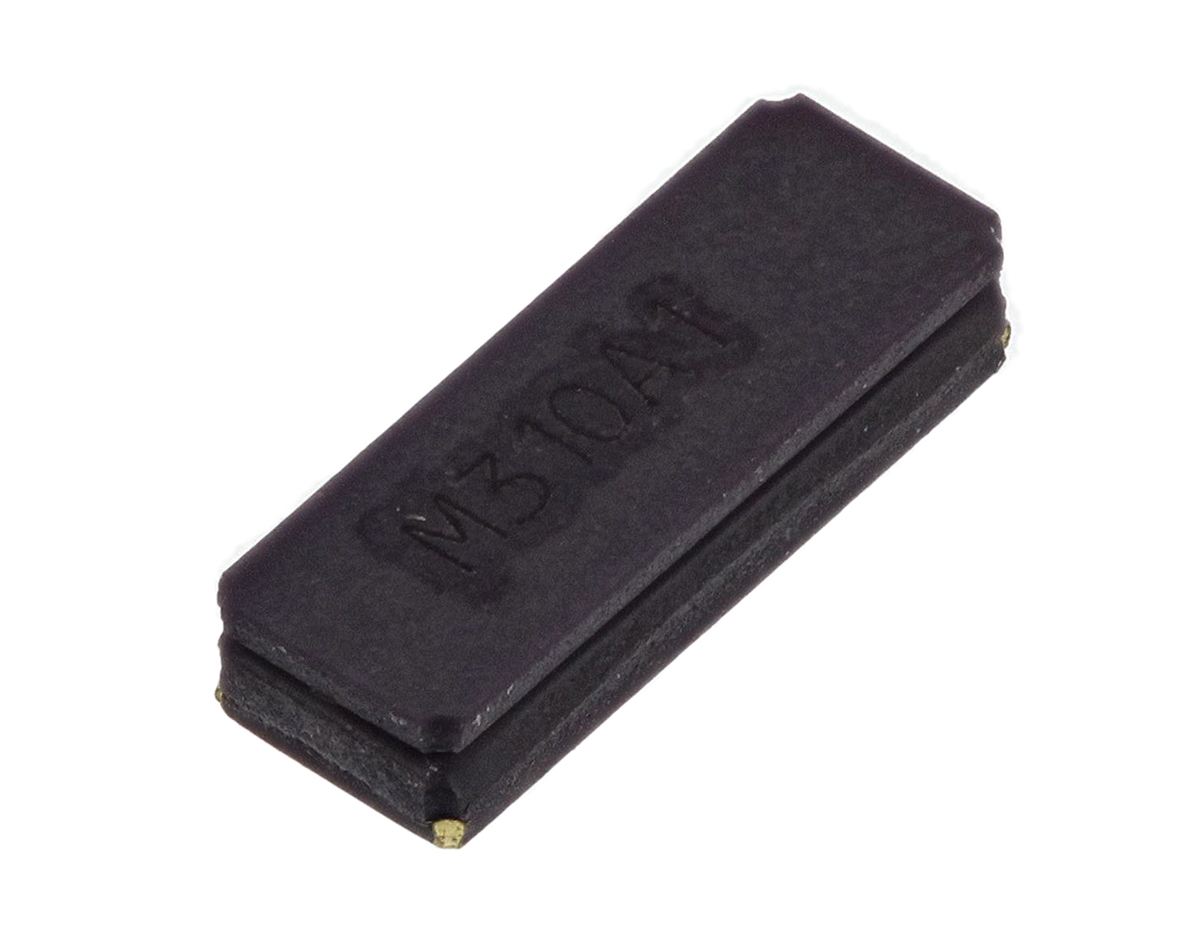Micro Crystal 1 MHz Crystal ±100 ppm SMD 2-Pin 0.9 mm 5 mm 1.9mm