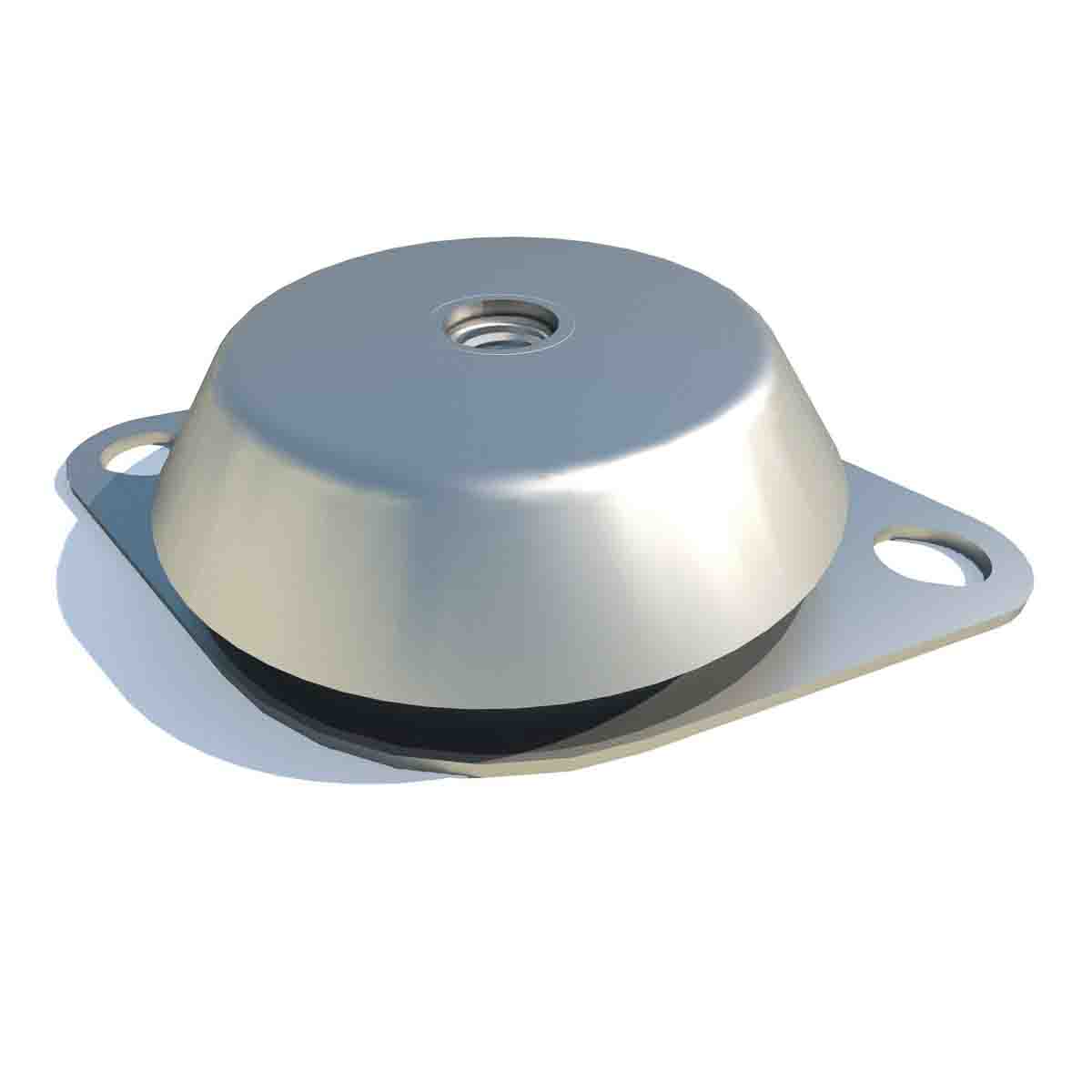 FIBET Circular M12 Anti-Vibration Mount, Bell Mount with 420 daN Compression Load