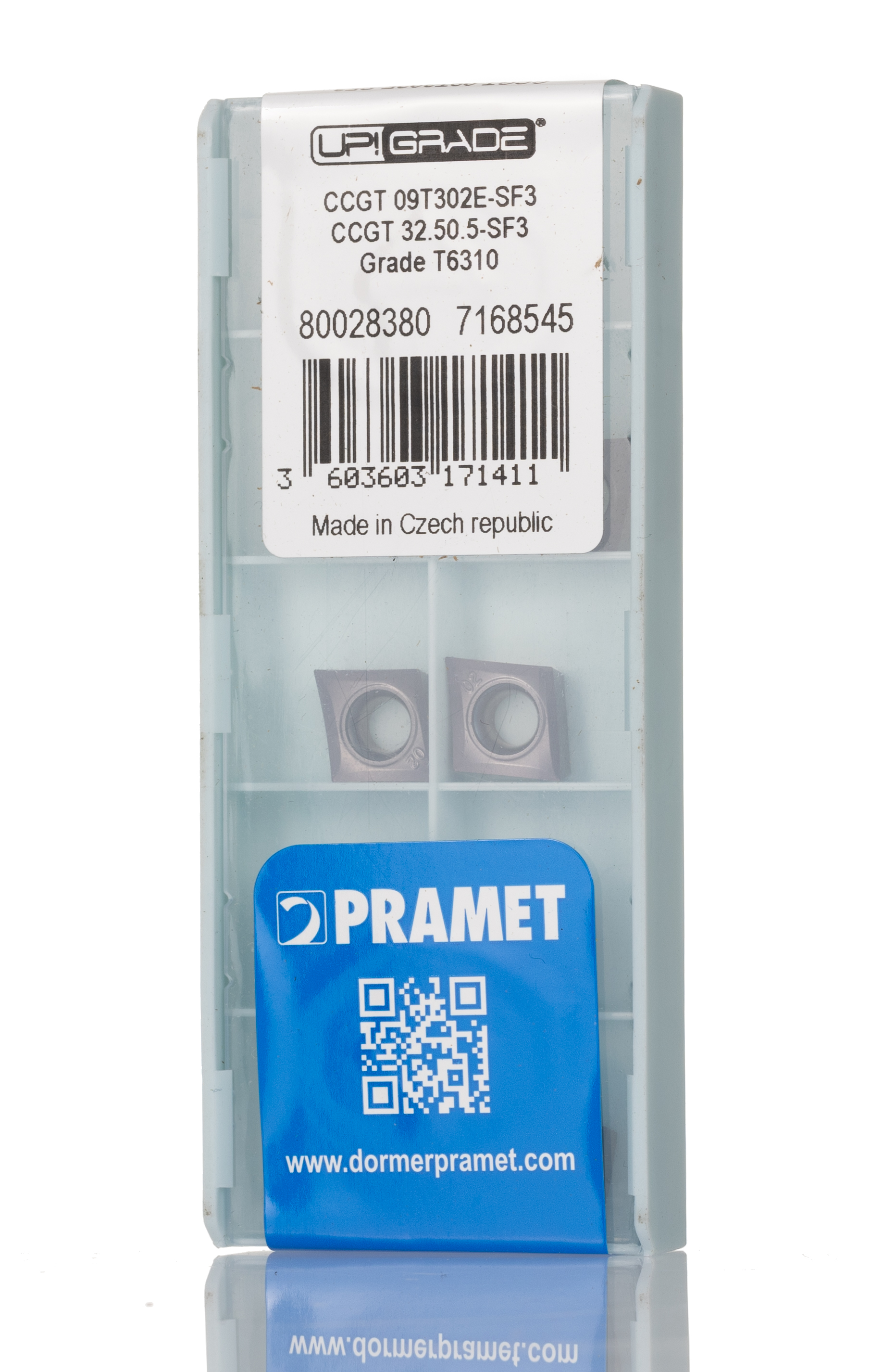 Pramet Positive Turning Insert for Use with SCLCR 06, 9.525 mm Height, 80 ° Approach, 9.525 mm Length