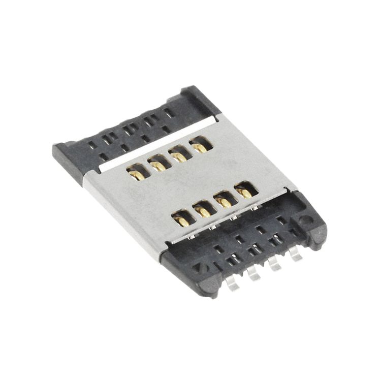 C & K, Ccm030Mk20 8 Way Right Angle Push Pull SIM Smart Card Connector, Surface Mount