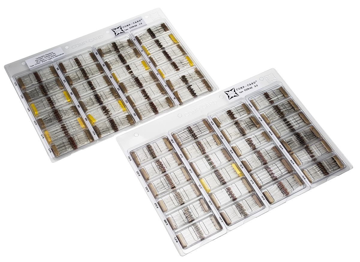 Nova, CCR-02 Carbon Film, Through Hole 48 Resistor Kit 1110, 10 Ω → 1 MΩ