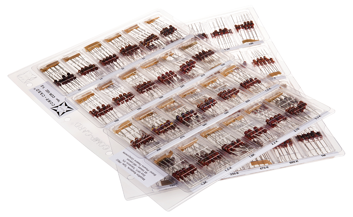 Nova, CCR-122 Metal Film, Axial 48 Resistor Kit 720, 10 Ω → 1 MΩ