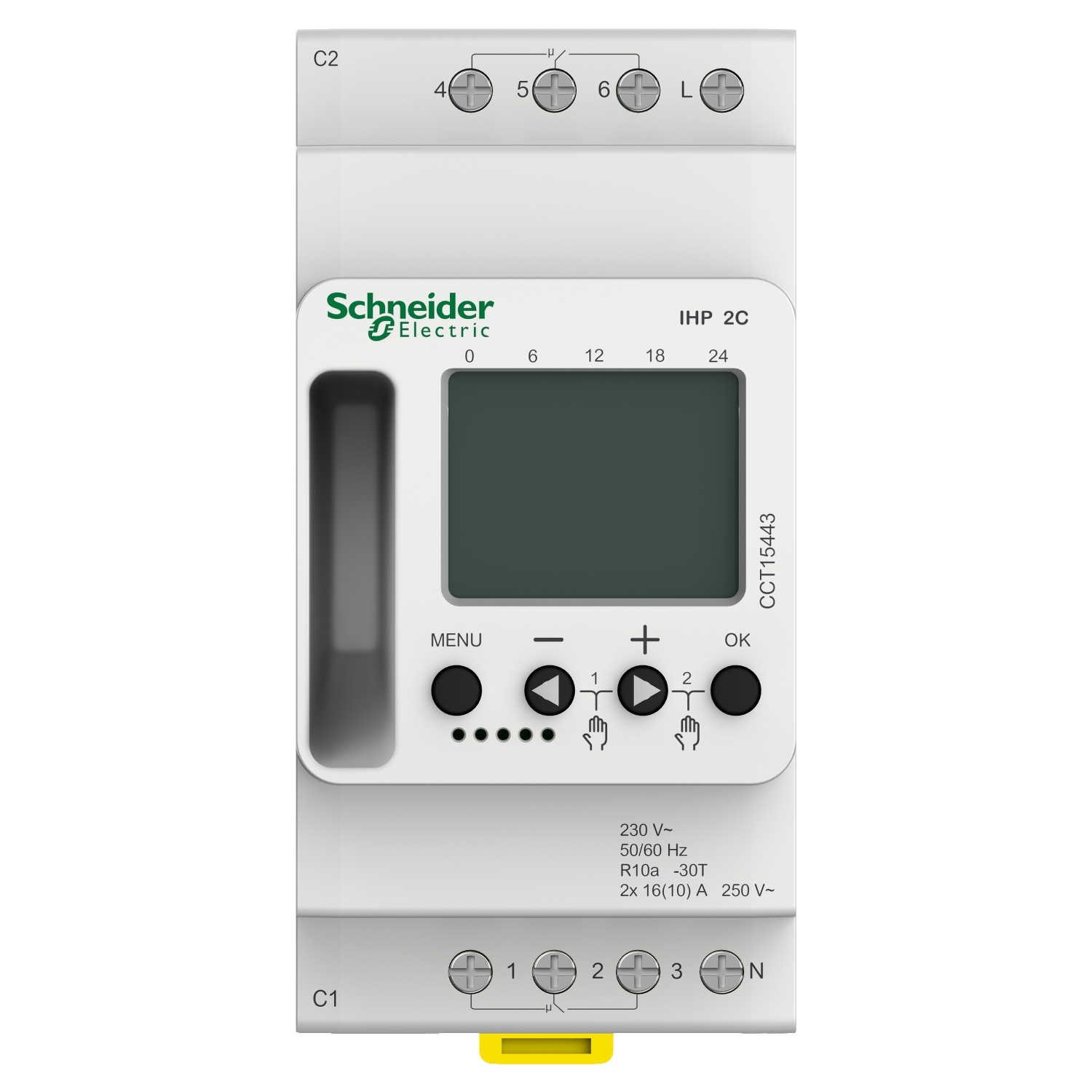 Schneider Electric Digital Acti9 DIN Rail Time Switch, 2-Channel 230V ac