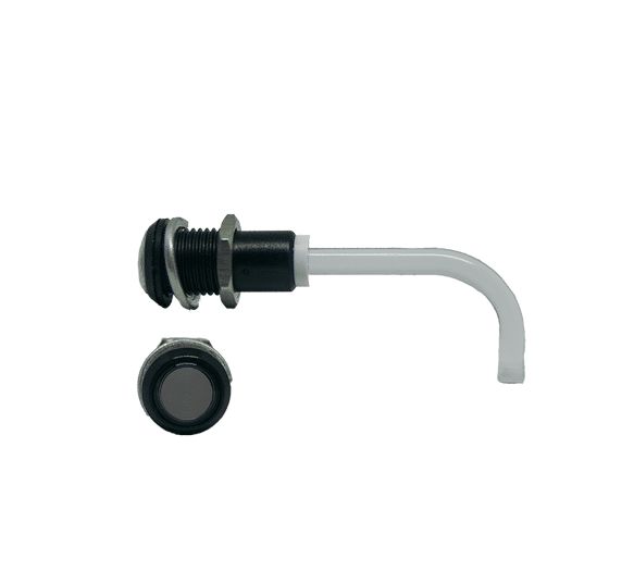 RHD-0900-3500-F9PS67PR Bivar, Panel Mount Right Angle LED Light Pipe, Smoke Round Lens