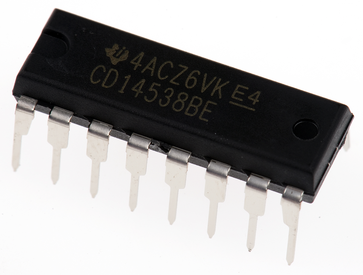 Texas Instruments CD14538BE, 2 Monostable Multivibrator 4000 6.8 mA, 16-Pin PDIP