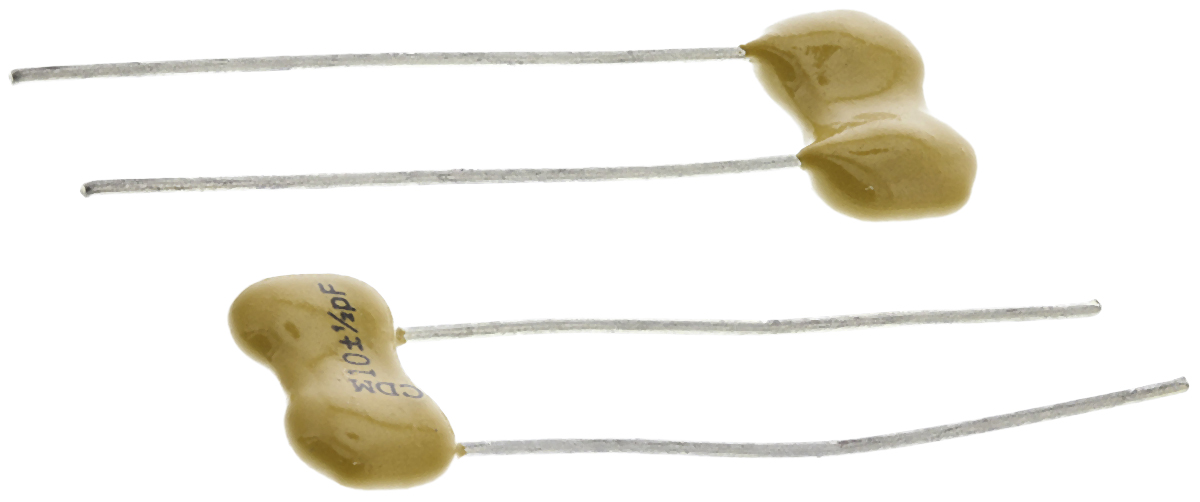 Cornell-Dubilier 10 pF Mica Capacitor 500V dc 0.5 pF Tolerance, CD15 Flat