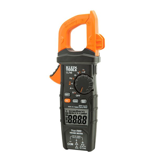 cl700 Klein Tools CL700 Clamp Meters, Max Current 600A ac CAT III 1000V