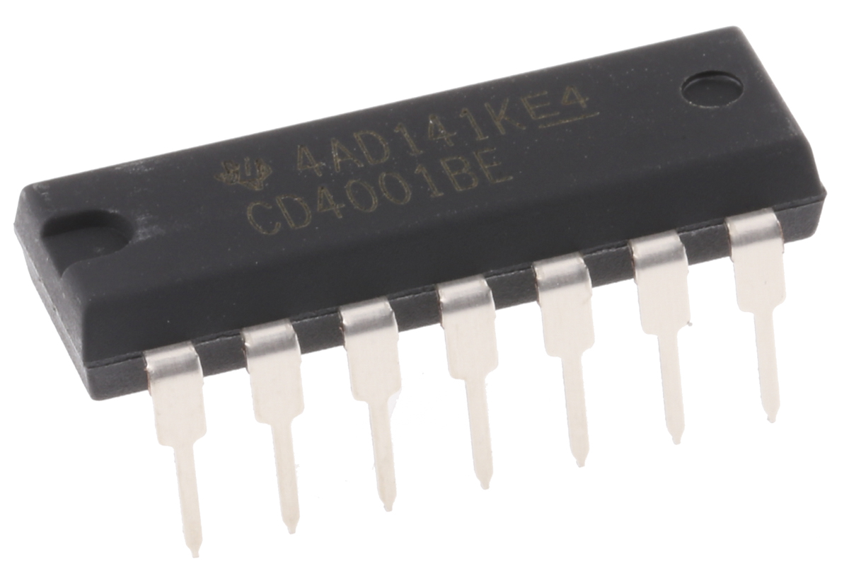 Texas Instruments, 4 2-Input NOR Logic Gate, 14-Pin PDIP