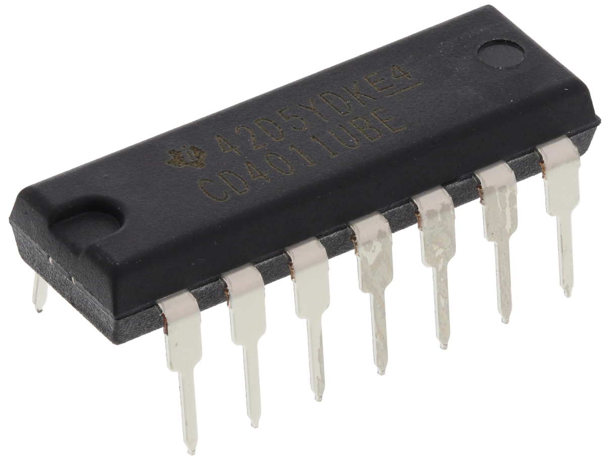 Texas Instruments, 4 2-Input NAND Logic Gate, 14-Pin PDIP