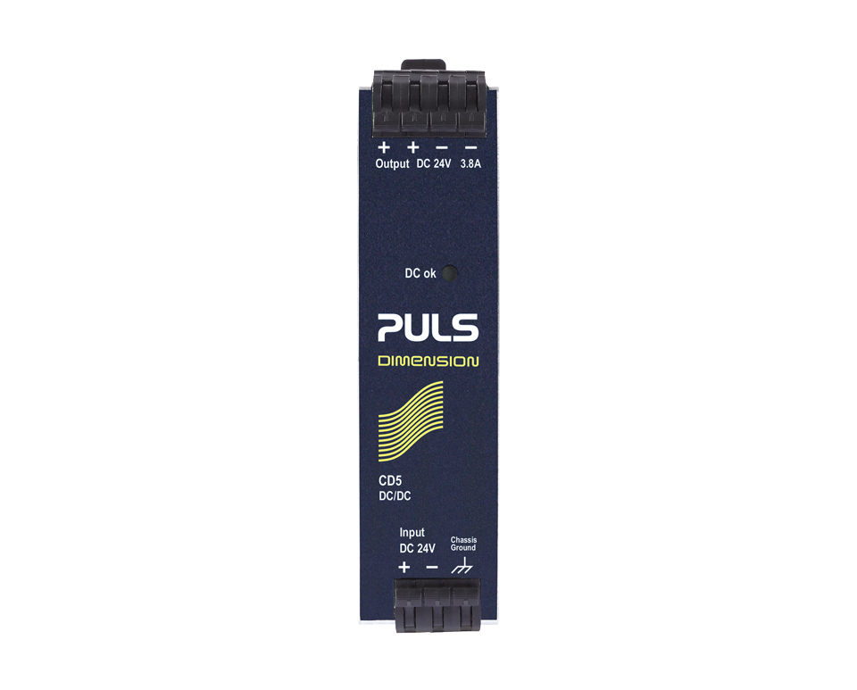 cd5241-l1 PULS CD5 DC/DC Converter, 24V dc/ 3.8 A, 32.4V dc Input, 32.4V dc Input, Wall 92 W, 70 °C Max Temp -25 °C Min Temp