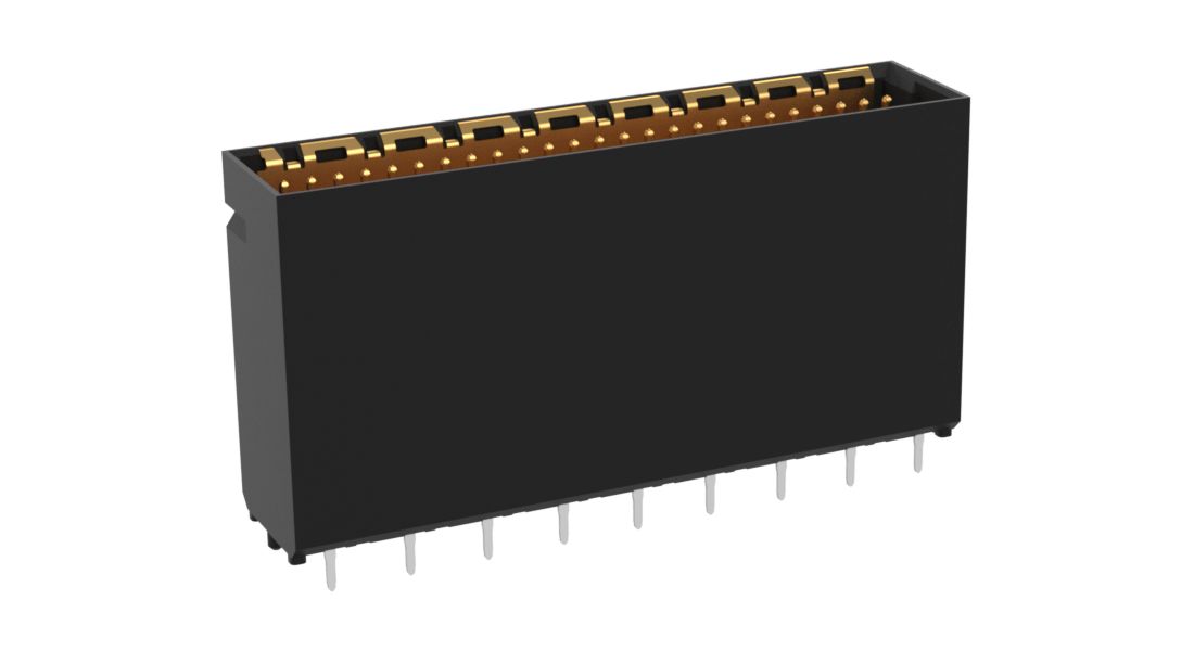 ERNI MicroSpeed Series Vertical Surface PCB Header, 50 Contact(s), 1 mm Pitch, 2 Row, Shrouded