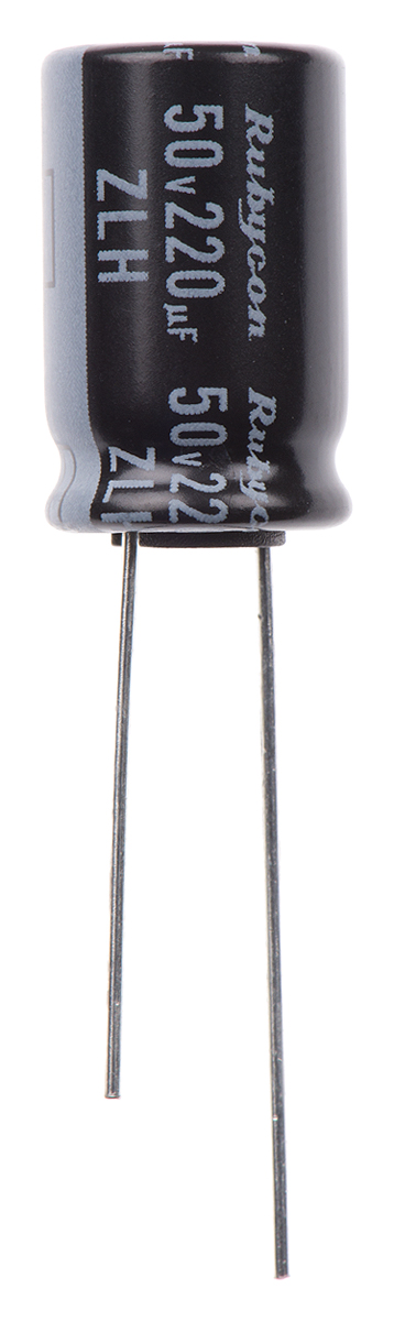 Rubycon 220μF Aluminium Electrolytic Capacitor 50V dc, Radial, Through Hole - 50ZLH220MEFC10X16