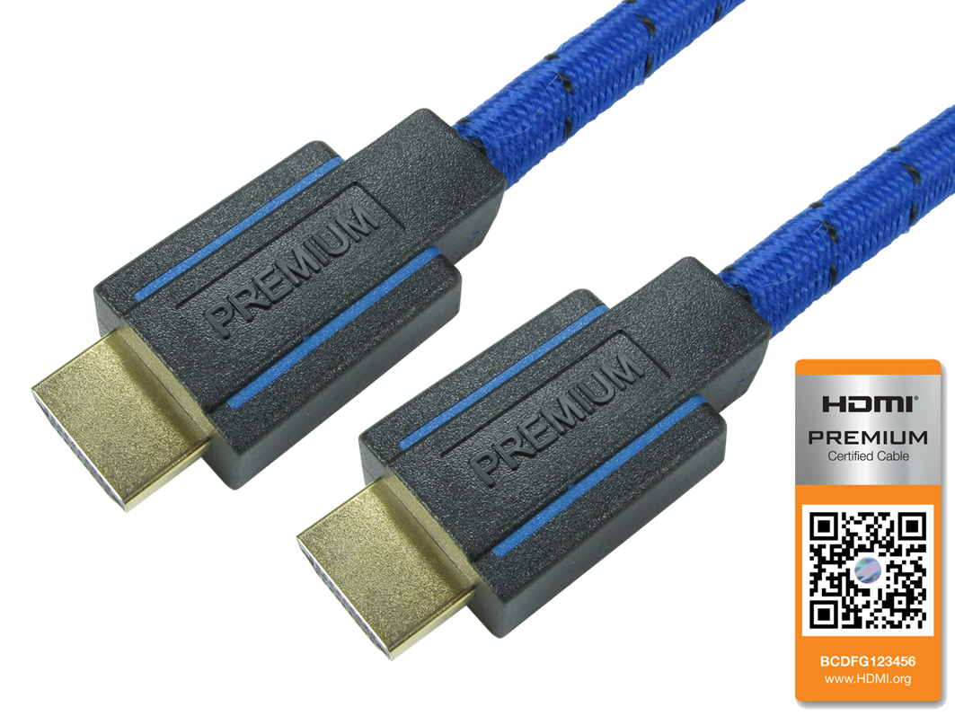 NewLink, 3 m 4K @ 60Hz HDMI Cable, - Male HDMI to Male HDMI, HDMI V2.0, Black, Blue