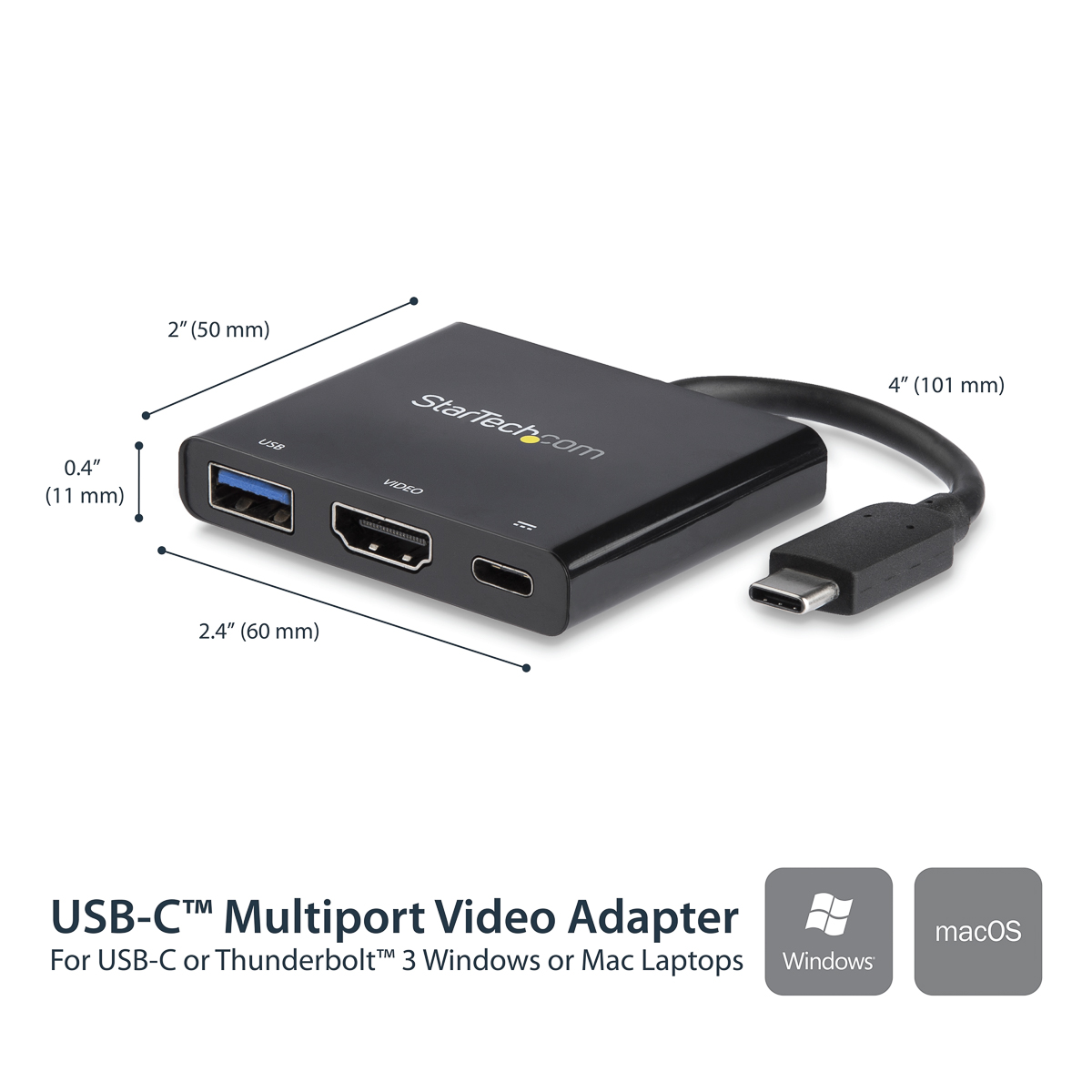 cdp2hduacp StarTech.com  3840 x 2160 pixel USB C Docking Station USB 3.0 Portswith HDMI - 1 xUSB ports