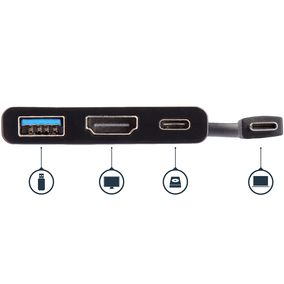 cdp2hduacp StarTech.com  3840 x 2160 pixel USB C Docking Station USB 3.0 Portswith HDMI - 1 xUSB ports
