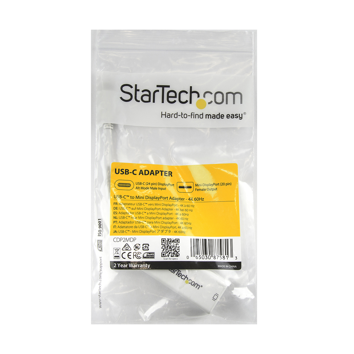 cdp2mdp StarTech.com to Mini DisplayPort Adapter USB 3.1 1 Supported Display(s) - 4 k