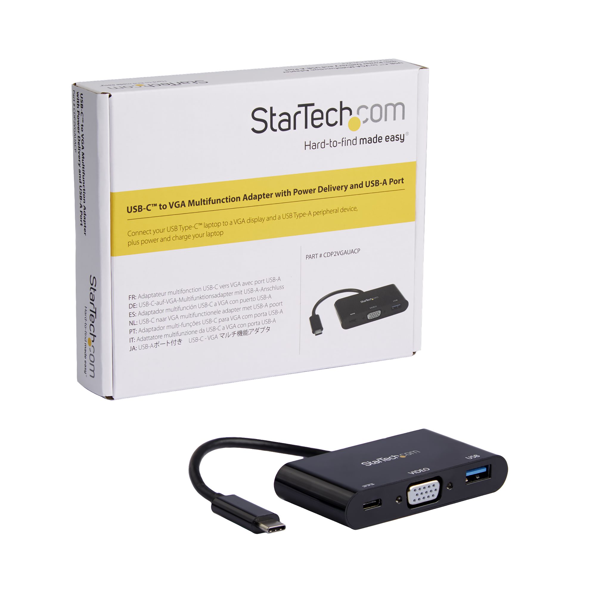cdp2vgauacp StarTech.com  2048 x 1280 pixel USB C Docking Station USB 3.0 Portswith VGA - 1 xUSB ports