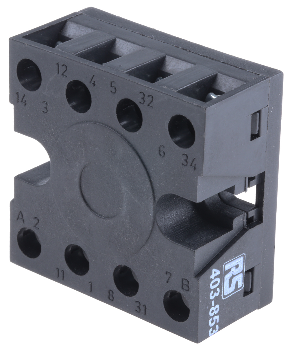 cdsr08 Tempatron 8 Way 250V DIN Rail Relay Socket, for use with Octal Relay