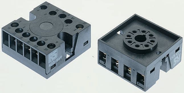 Tempatron 11 Way 250V DIN Rail Relay Socket, for use with 11 Pin Timer, 11 Pin Relay, Octal Timer, Octal Relay