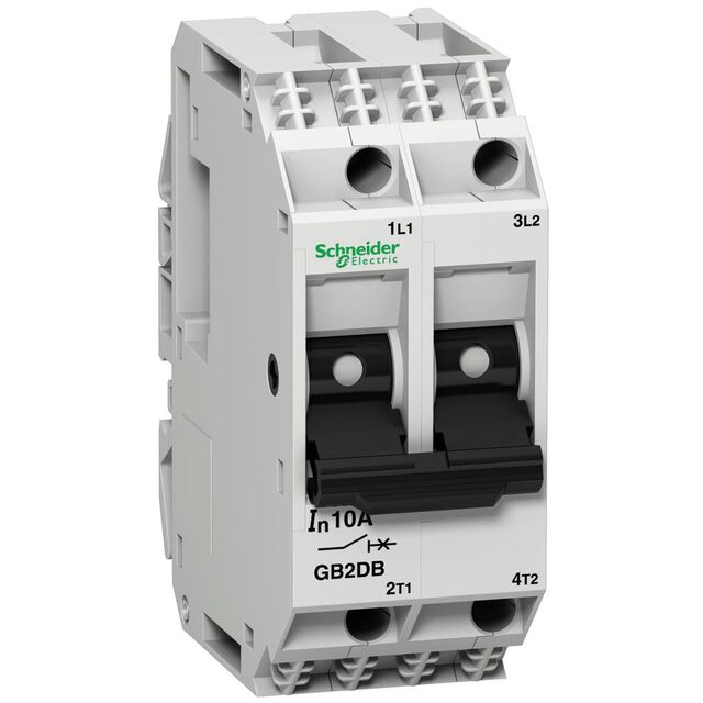 gb2db08 Schneider Electric 3A 2P Pole Thermal Magnetic Circuit Breaker, 277 V ac, 415 V ac GB2