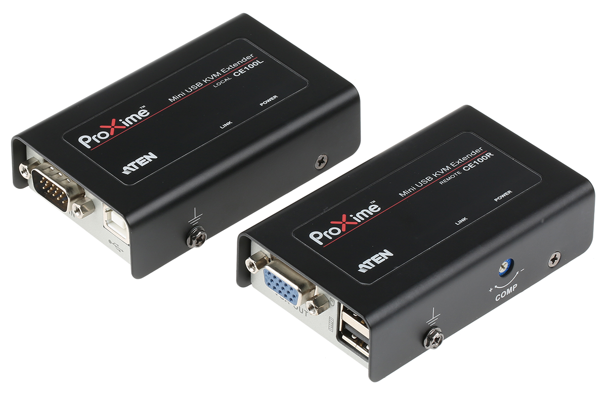 Aten 1 USB Extender Pair VGA over Catx KVM Extender 100 m