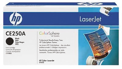 Hewlett Packard CE250A Black Toner Cartridge, CP3525, CM3530 Compatible