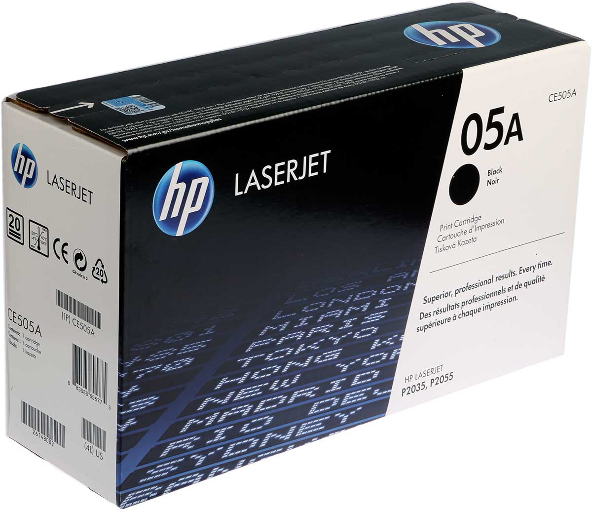 ce505a Hewlett Packard CE505A Black Toner Cartridge, P2035, P2055dn, P2055x, P2035n Compatible