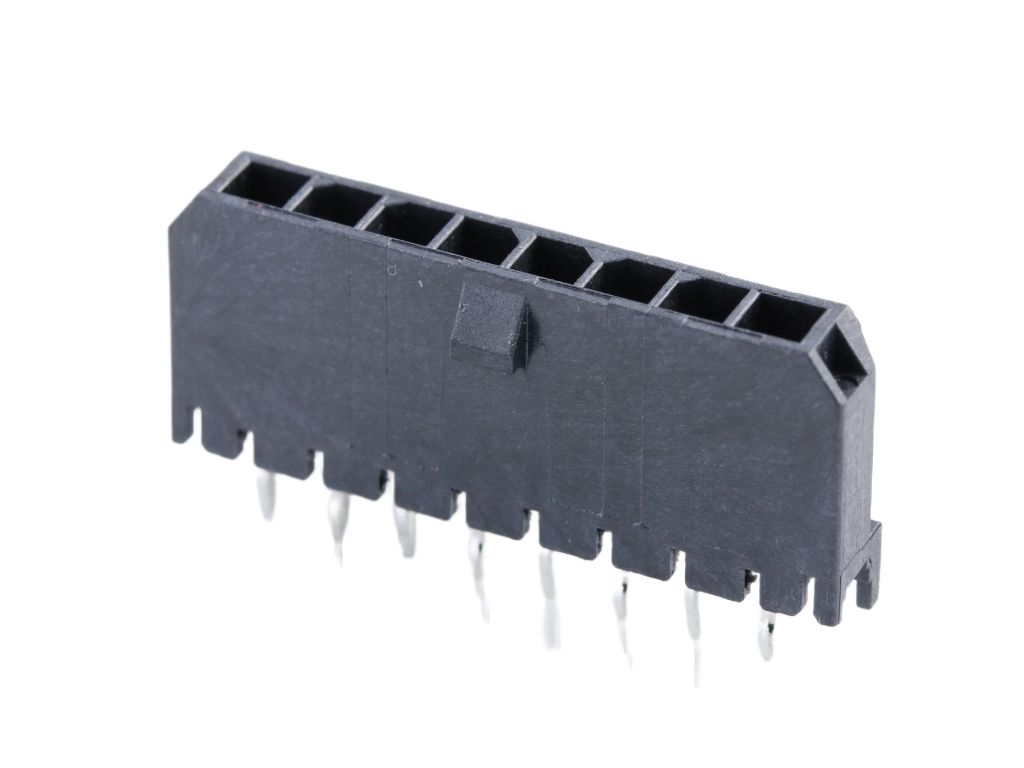 Molex 43650 Series Vertical Through Hole PCB Header, 8 Contact(s), 3 mm Pitch, 1 Row, Shrouded