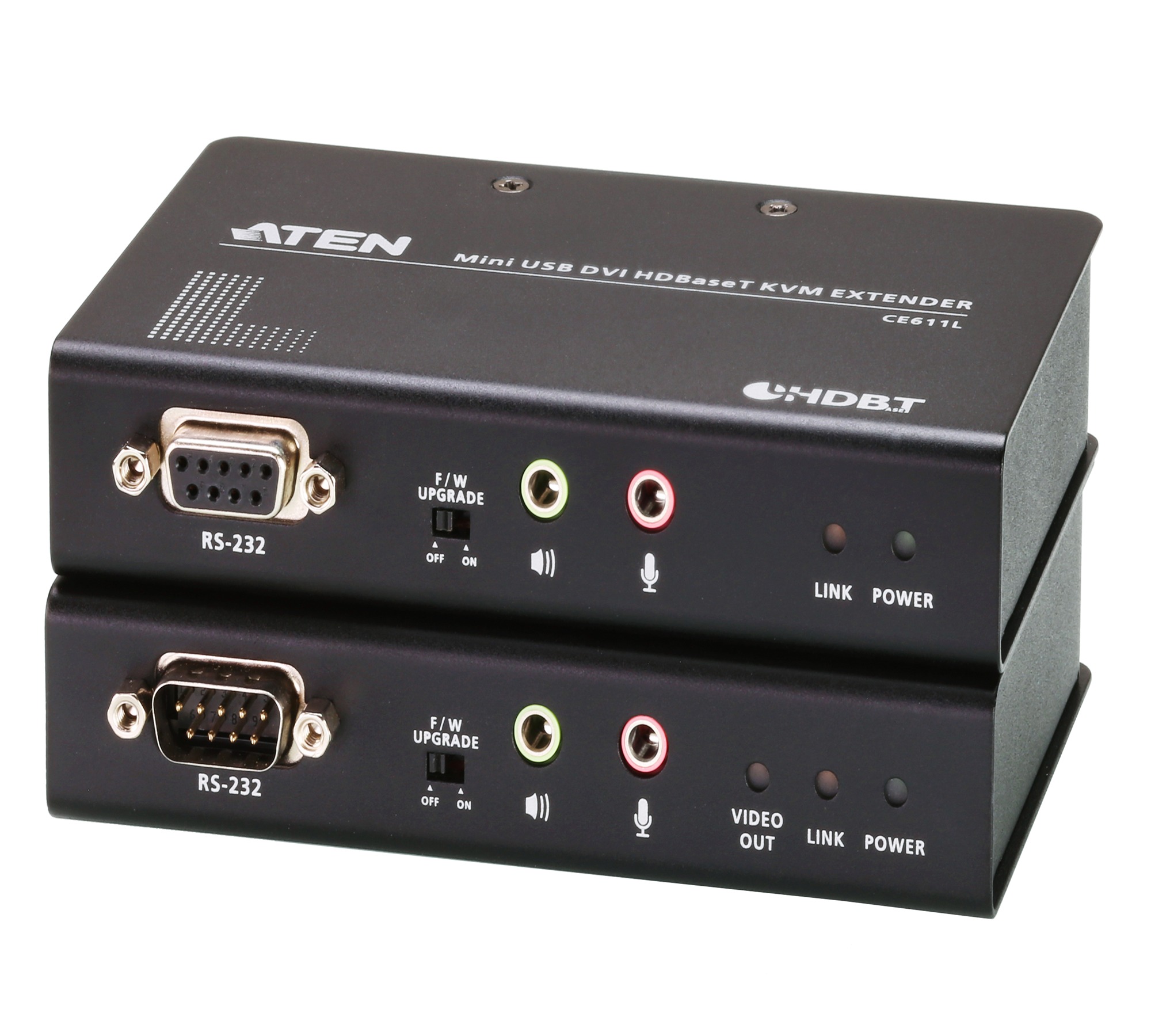 Aten Dual Monitor USB Extender DVI-D over Cat6 KVM Extender 100 m