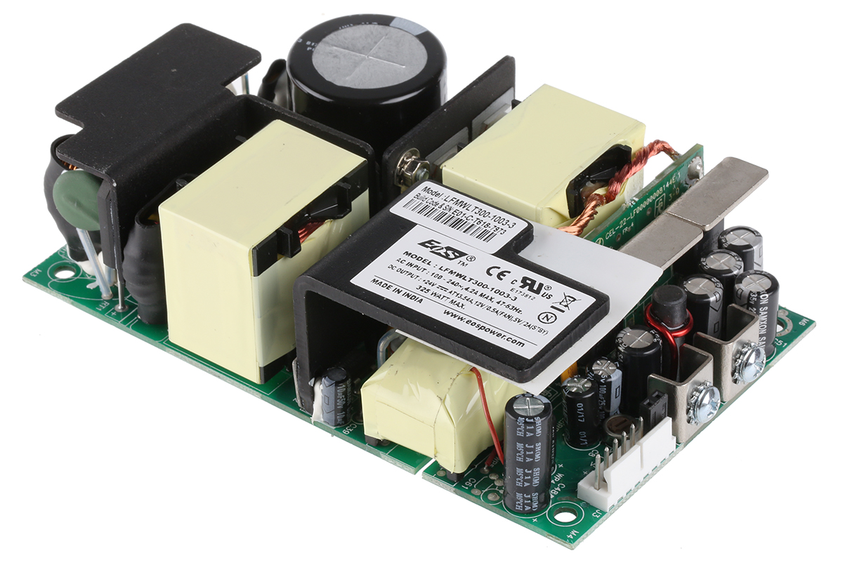 EOS Switching Power Supply, CEL-22-LFMWLT300-1003-3 24V dc, 7.5A, 300 W, Input 90V ac to  390V ac