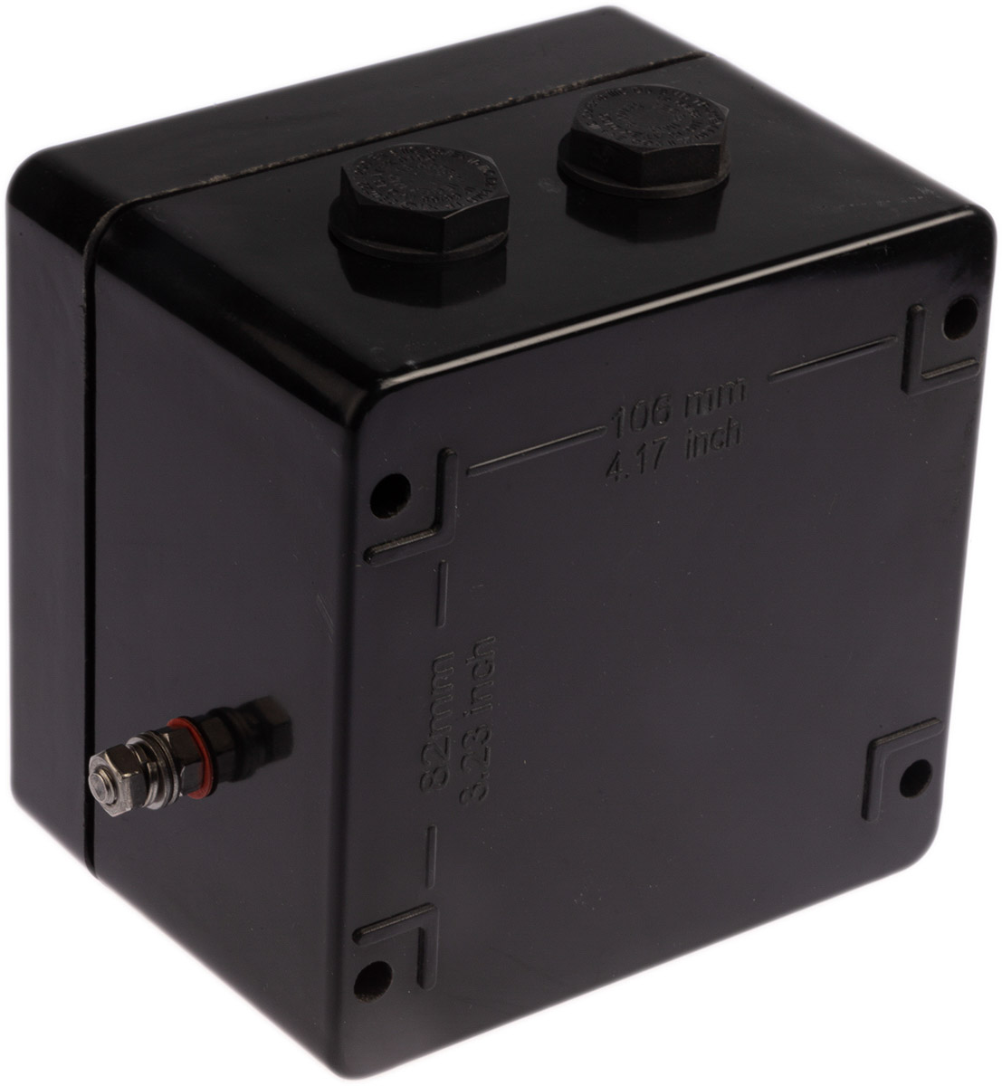 cep121290pa CE-TEK CEP Series Black Polyester Junction Box, IP66, 10 Terminals, ATEX, 122 mm, 120mm 90 mm