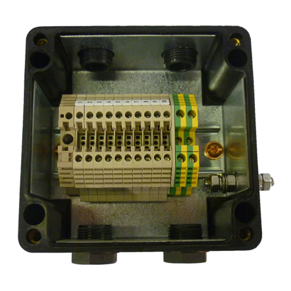 cep121290pi CE-TEK CEP-PA Series Black Glass Reinforced Polyester Junction Box, IP66, IECEx, 120 mm, 90mm 122 mm
