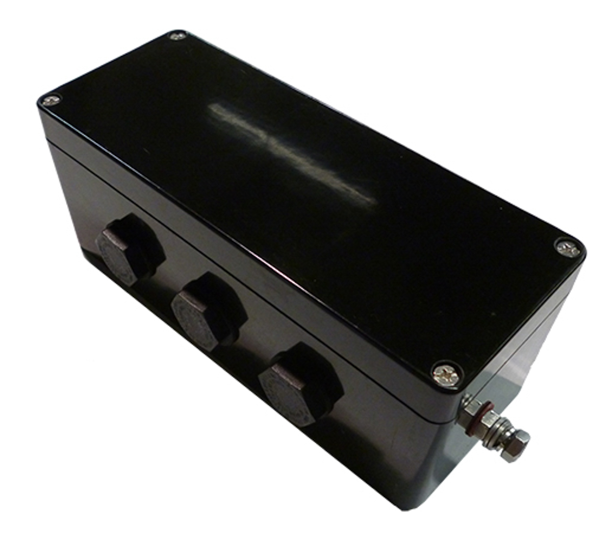 CE-TEK CEP-PA Series Black Glass Reinforced Polyester Junction Box, IP66, ATEX, 75 mm, 75mm 190 mm