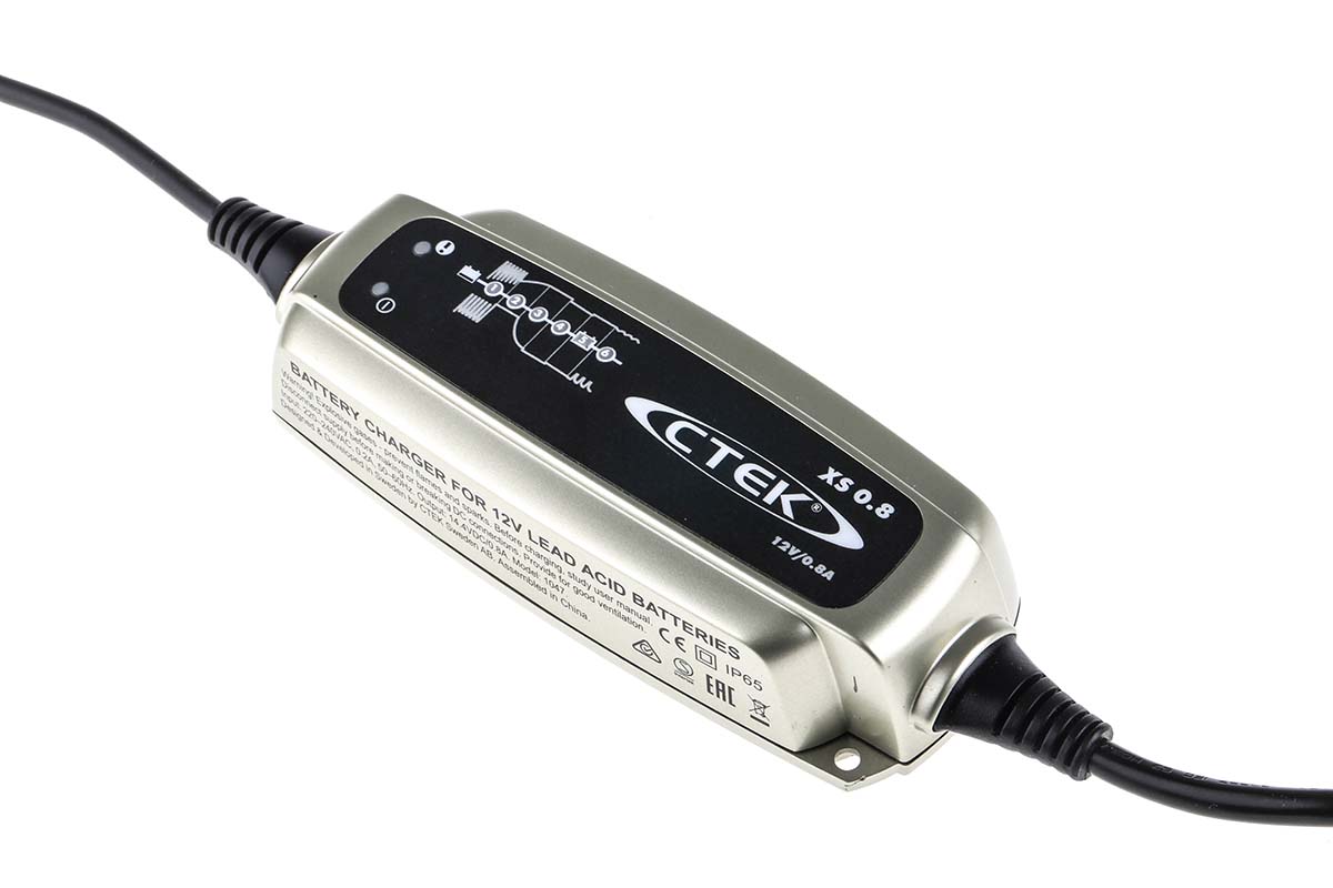 CTEK XS 0.8 XS0.8 Battery Charger For 12V, Lead Acid 0.8 A, 1.2 to 32 Ah with EU plug Automotive