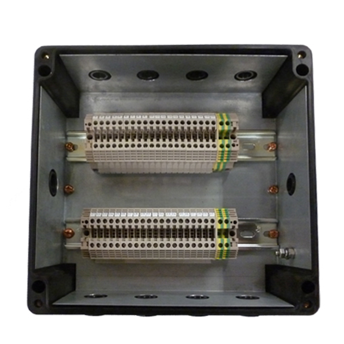 cep252512pa CE-TEK CEP-PA Series Black Glass Reinforced Polyester Junction Box, IP66, ATEX, 250 mm, 120mm 255 mm