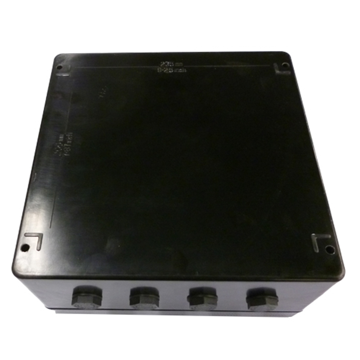cep252512pai CE-TEK CEP-PA Series Black Glass Reinforced Polyester Junction Box, IP66, 40 Terminals, ATEX, 250 mm, 120mm 255 mm