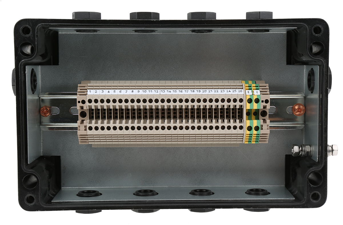 cep261690pa CE-TEK CEP-PA Series Black Glass Reinforced Polyester Junction Box, IP66, ATEX