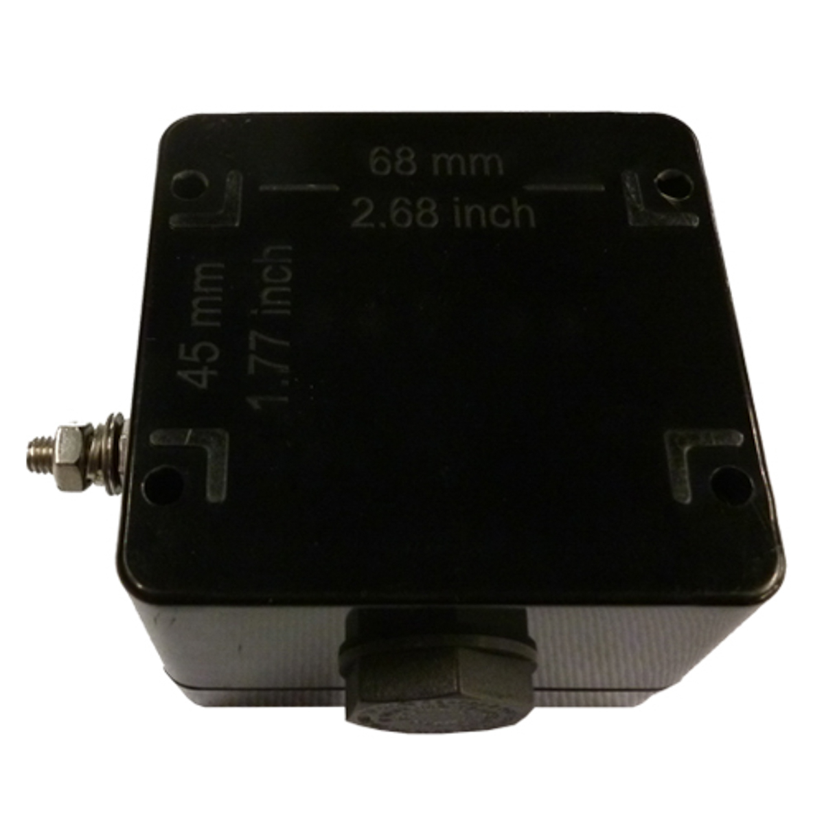 cep807555pai CE-TEK CEP-PA Series Black Glass Reinforced Polyester Junction Box, IP66, 5 Terminals, ATEX, 75 mm, 55mm 80 mm