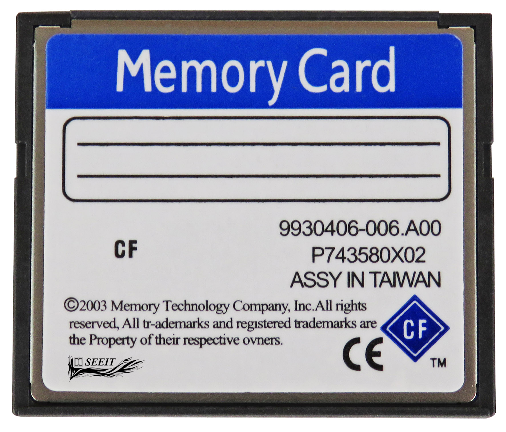 cf-ind-512mb Seeit CF-IND Compact Flash Industrial Grade SLC Compact Flash Card